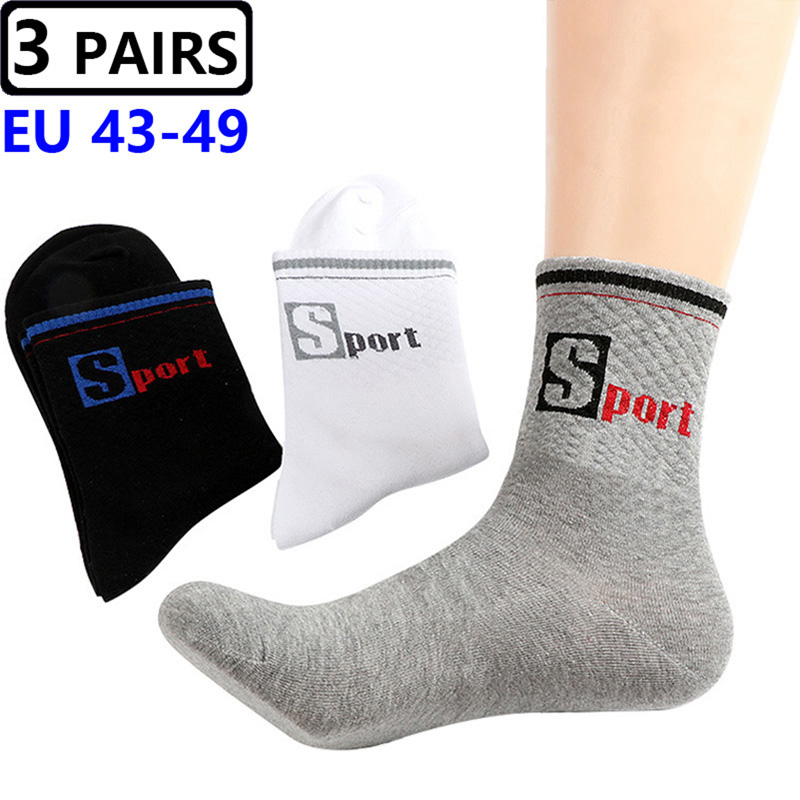 3 Pairs/Pack Big Large Socks E – обзор и цена Cotton Crew Sock Pack