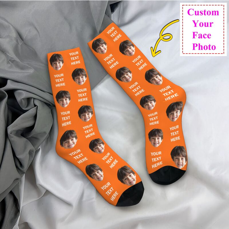 Personalized Photo Text Custom – обзор и цена Dress Sock Men