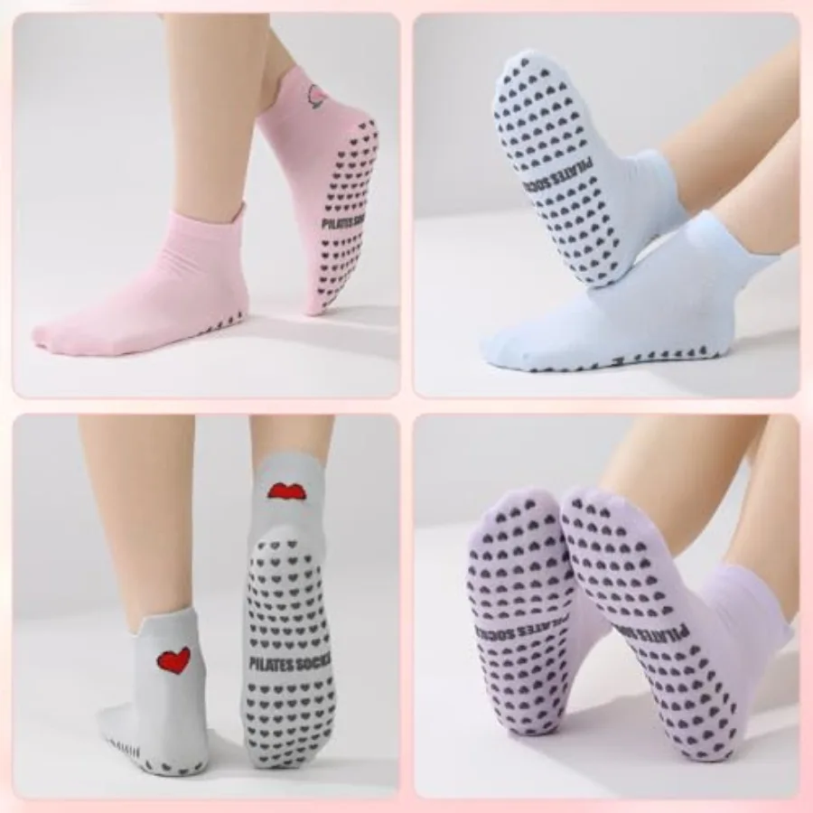 6 Pairs Pilates Socks with Gri – обзор и цена Grip Sock Yoga