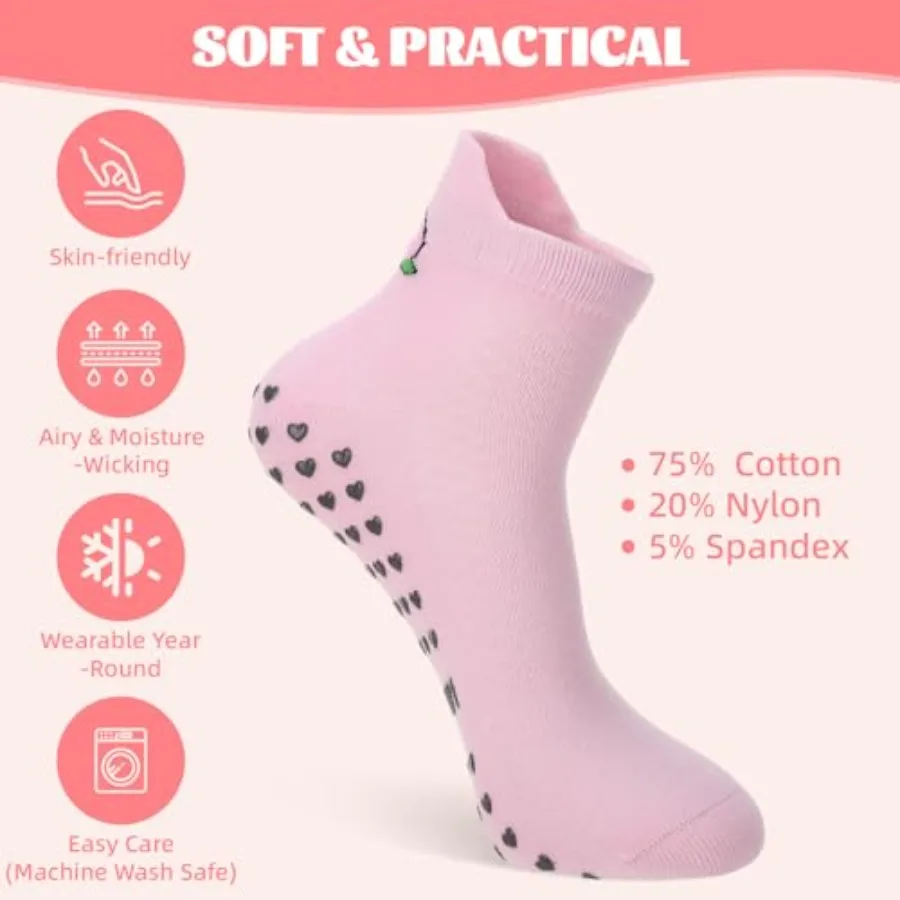6 Pairs Pilates Socks with Gri – обзор и цена Grip Sock Yoga
