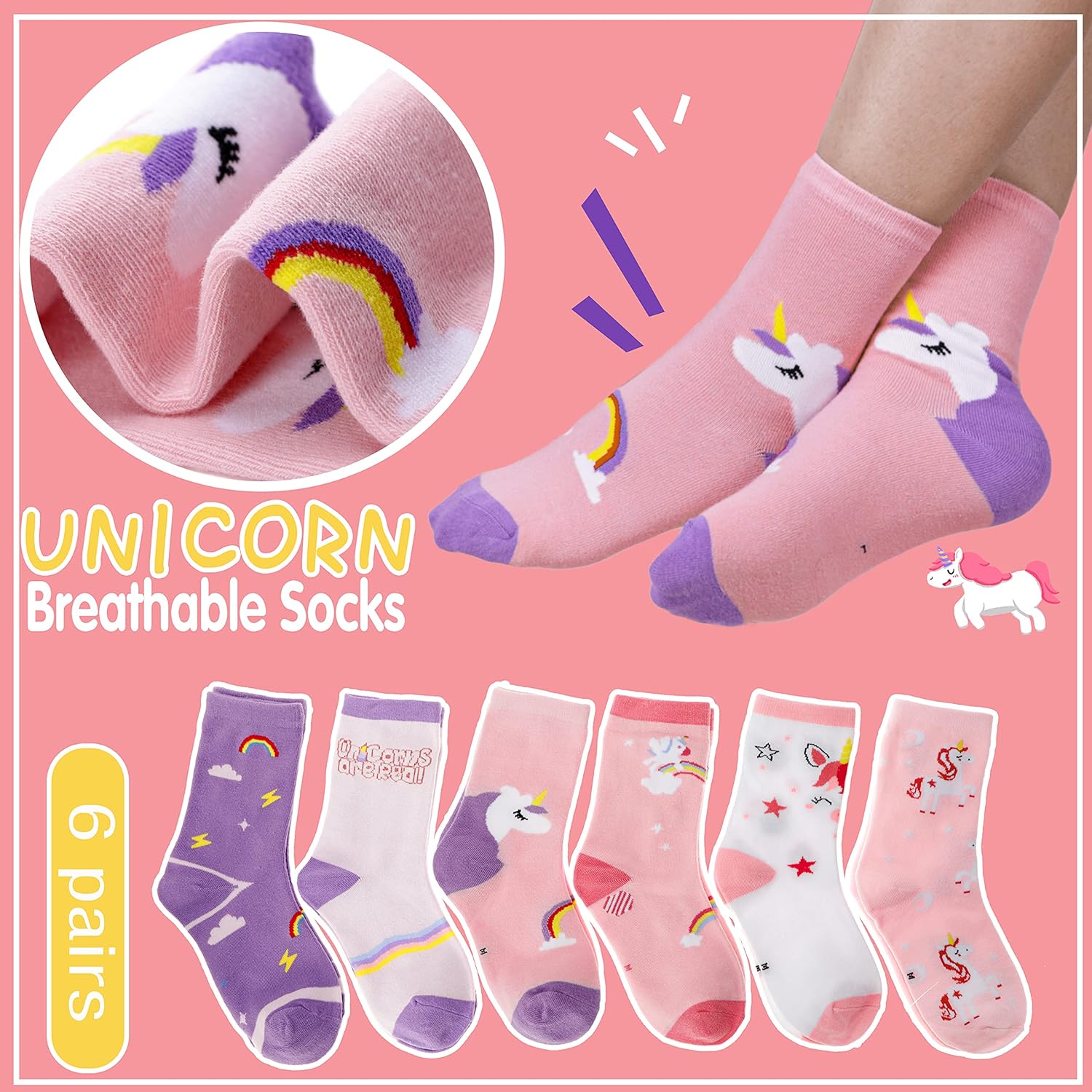 Unicorn Socks Gifts for Girls  – обзор и цена Silk Sock Bamboo