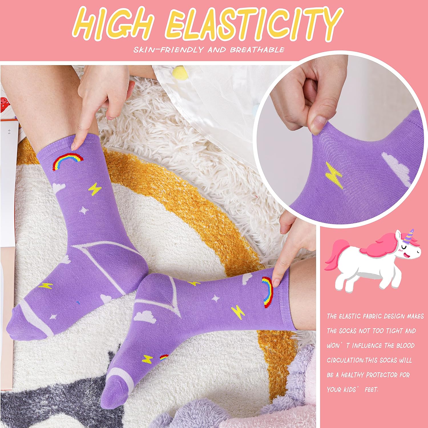 Unicorn Socks Gifts for Girls  – обзор и цена Silk Sock Bamboo
