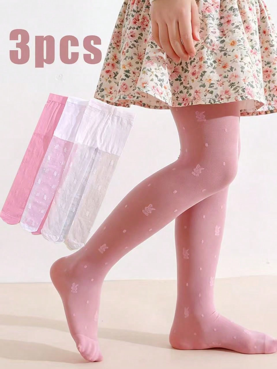3Pack Girls Rabbit Print Tight – обзор и цена Tights Pantyhose Sheer