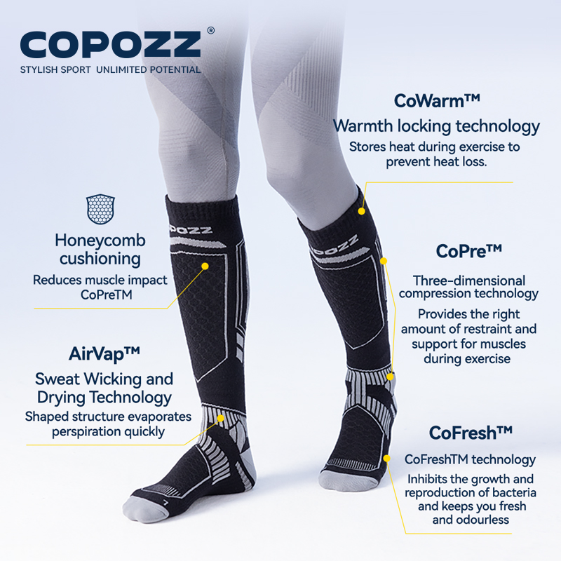 COPOZZ New Winter Ski Socks Me – обзор и цена Thermal Sock Winter