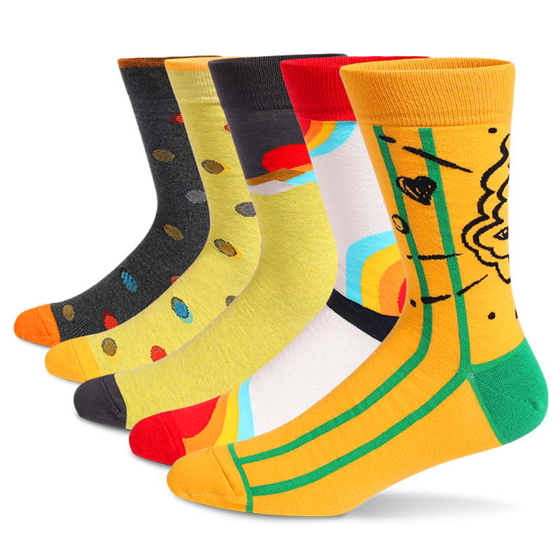 5Pairs Mens Fun Dress Socks, P – обзор и цена Cotton Crew Sock Pack