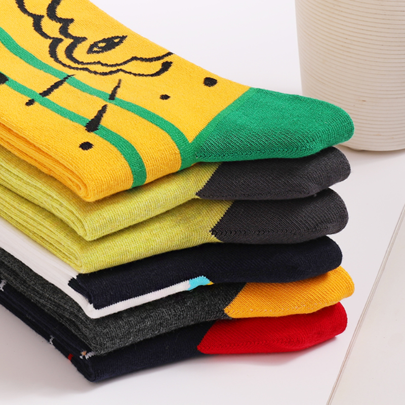5Pairs Mens Fun Dress Socks, P – обзор и цена Cotton Crew Sock Pack
