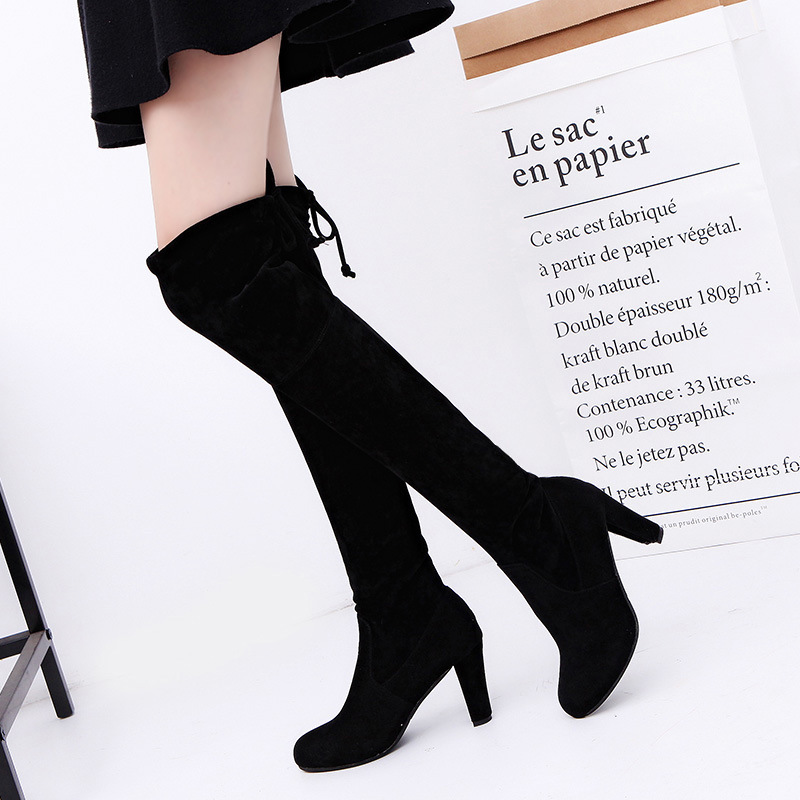 Women's Boots Stretch Fabric O – обзор и цена Knee High Sock Women