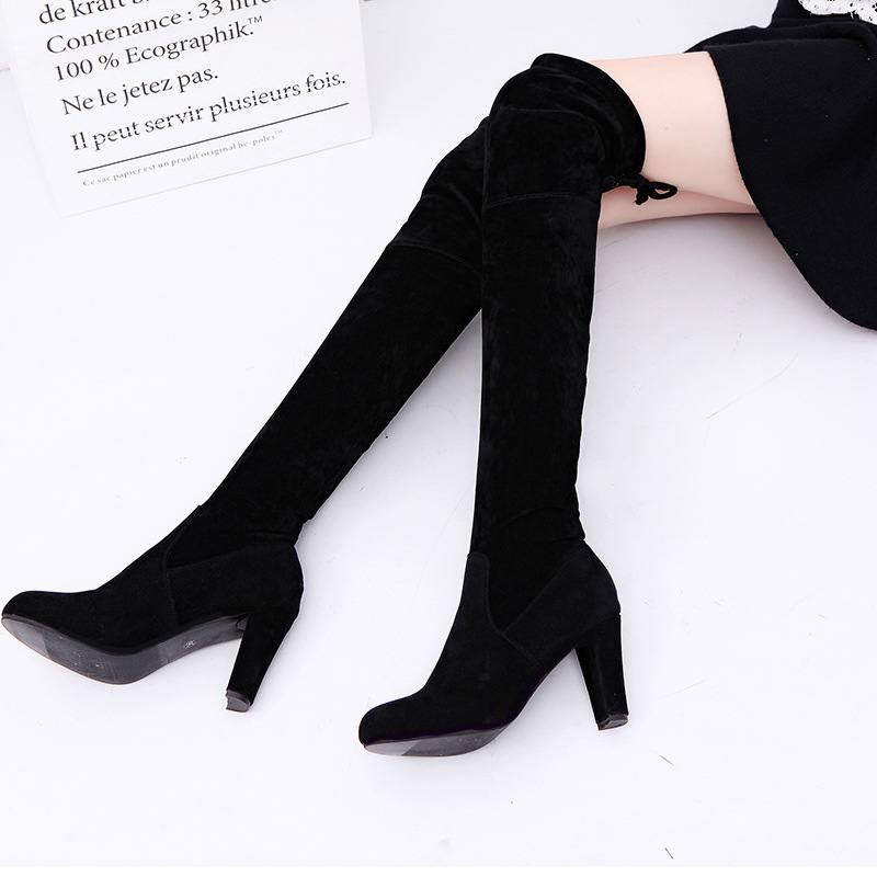 Women's Boots Stretch Fabric O – обзор и цена Knee High Sock Women