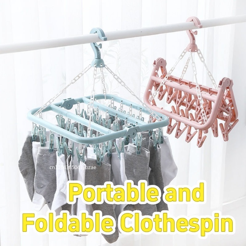 32 Clips Folding Clothes Dryer – обзор и цена Sock Organizer Tray