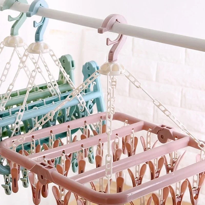 32 Clips Folding Clothes Dryer – обзор и цена Sock Organizer Tray