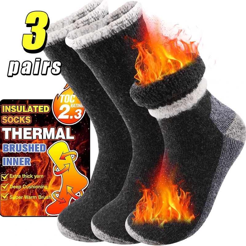 3Pairs High-Quality Thicken Wi – обзор и цена Thermal Sock Winter