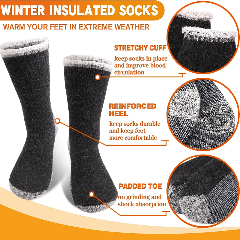 3Pairs High-Quality Thicken Wi – обзор и цена Thermal Sock Winter
