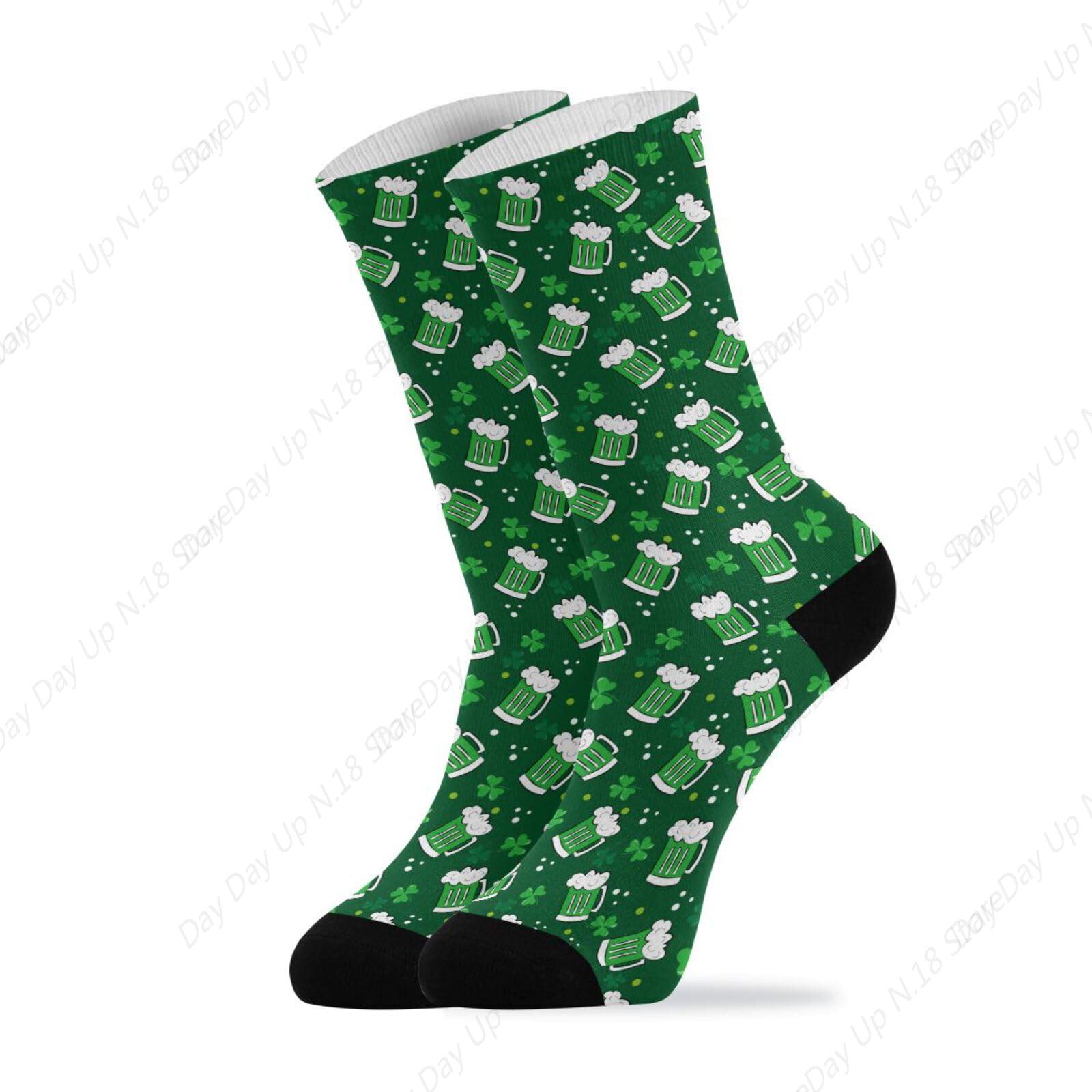 Green Clover Leaf Beer St. Pat – обзор и цена Cotton Crew Sock Pack