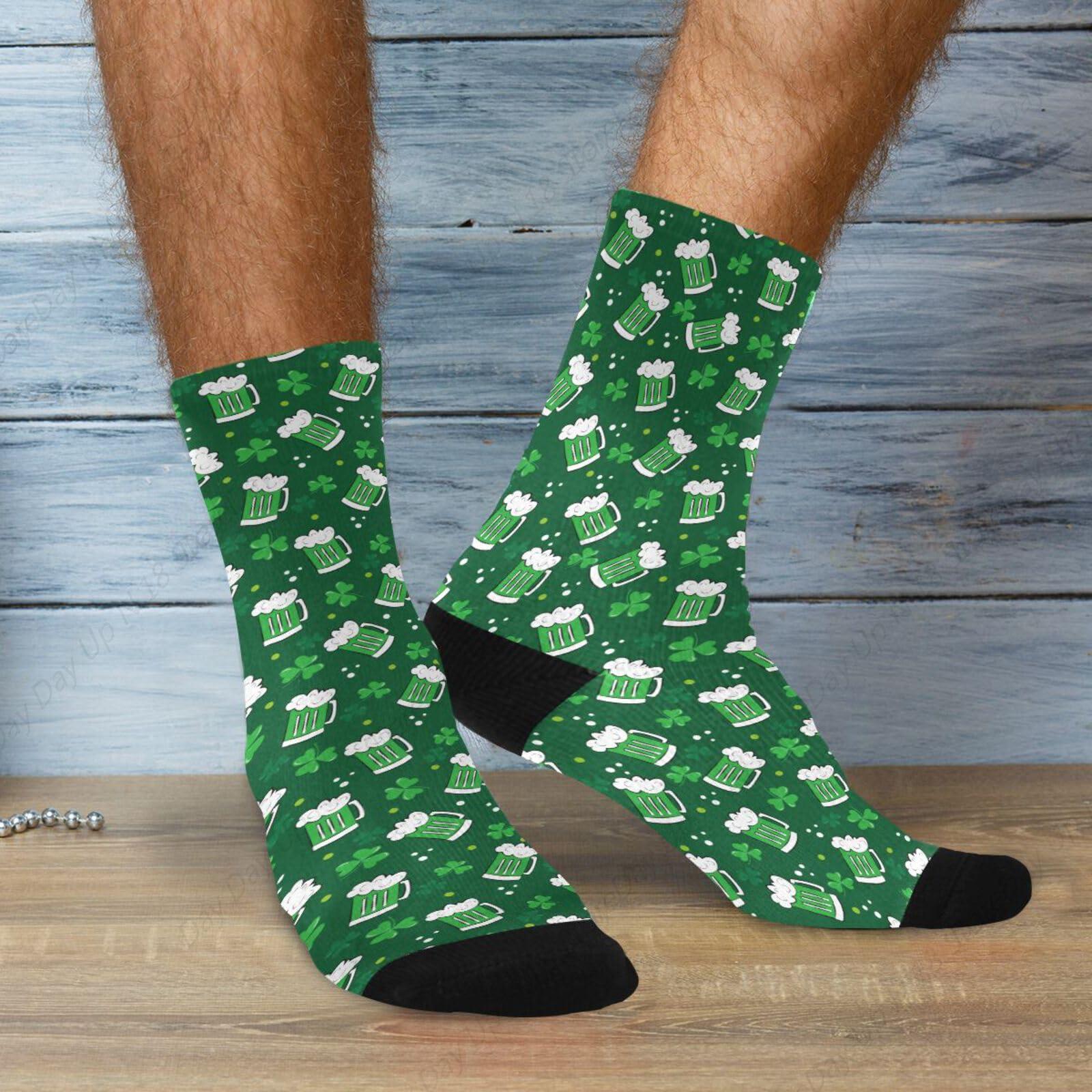 Green Clover Leaf Beer St. Pat – обзор и цена Cotton Crew Sock Pack