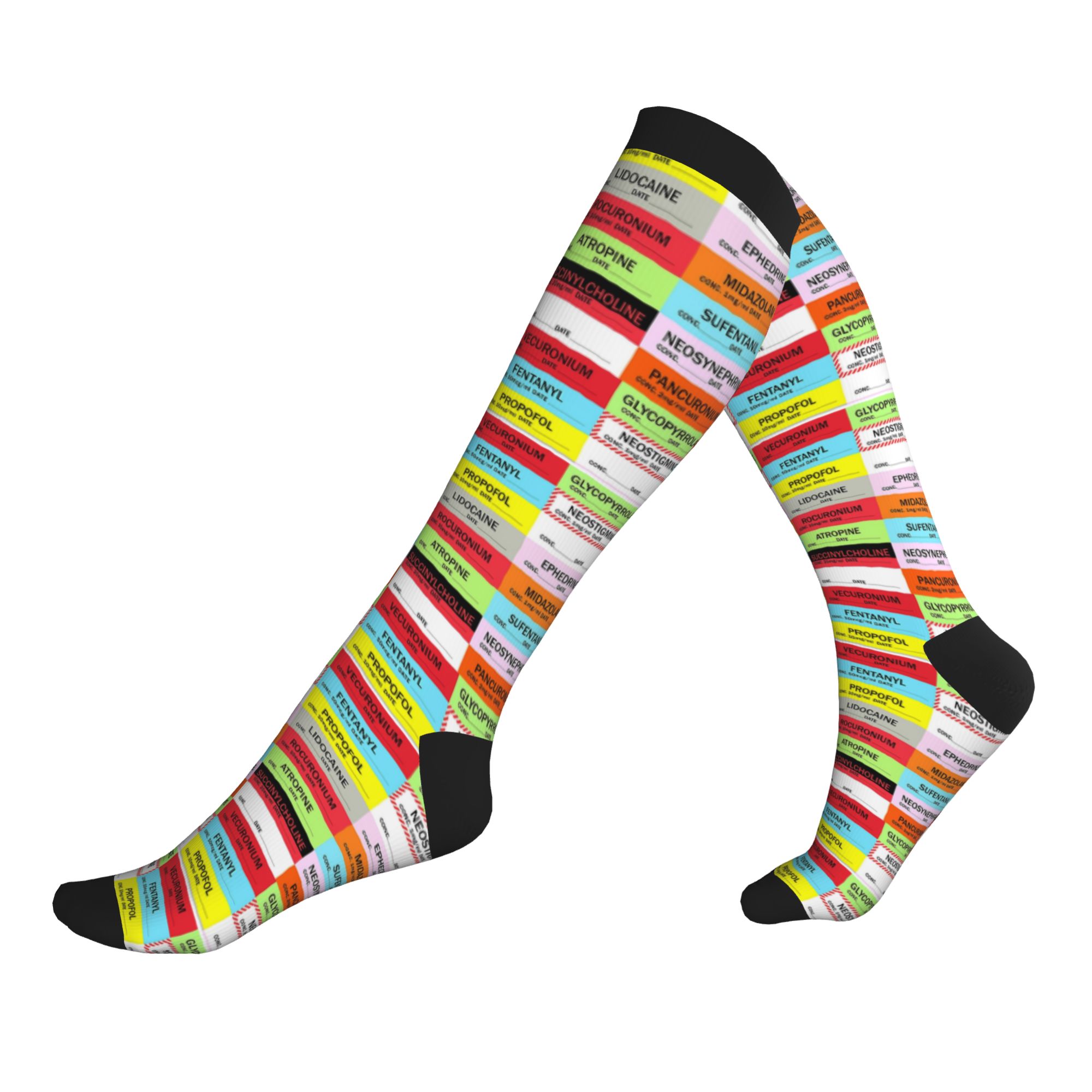 Novelty Printed Anesthesia Med – обзор и цена Compression Sock Medical
