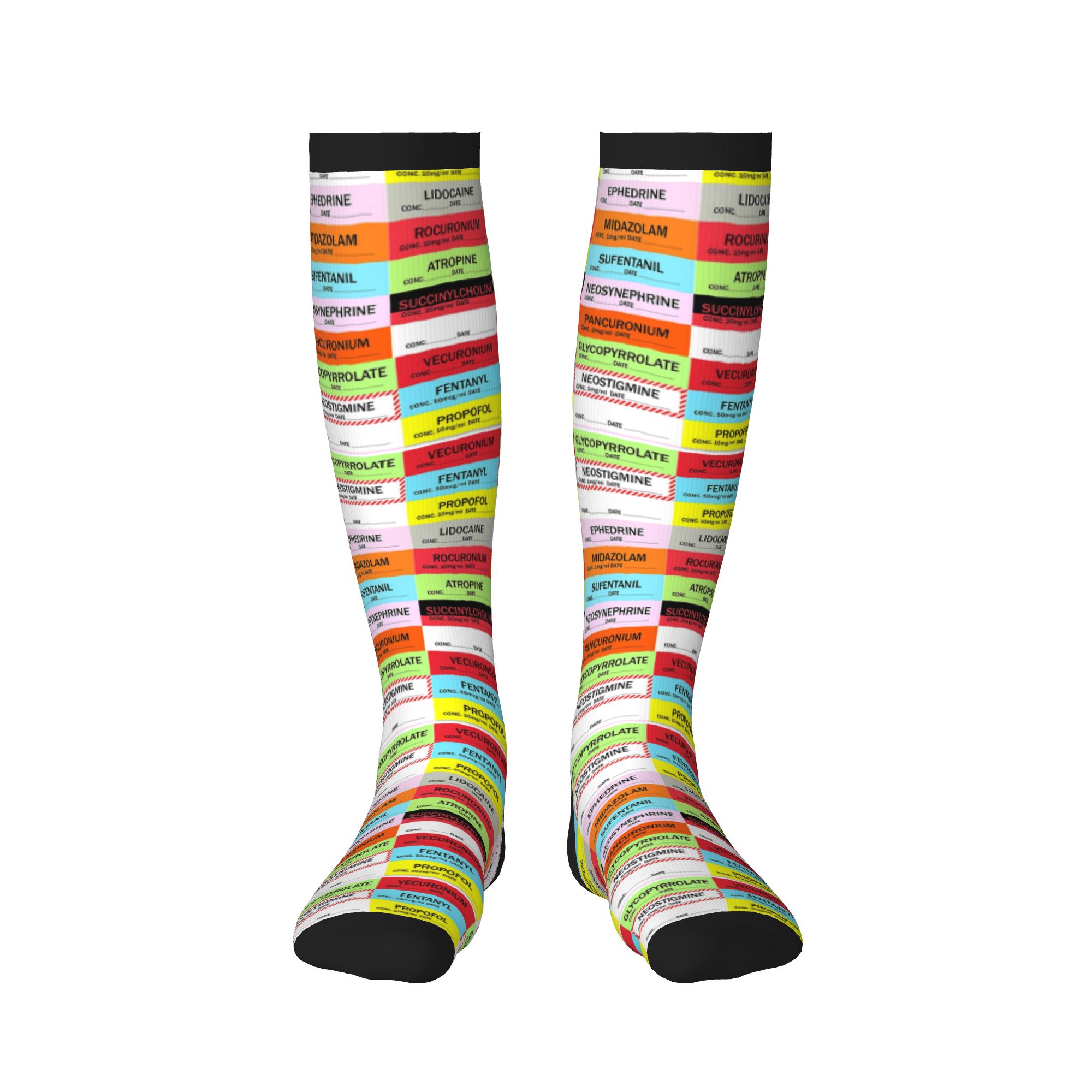 Novelty Printed Anesthesia Med – обзор и цена Compression Sock Medical