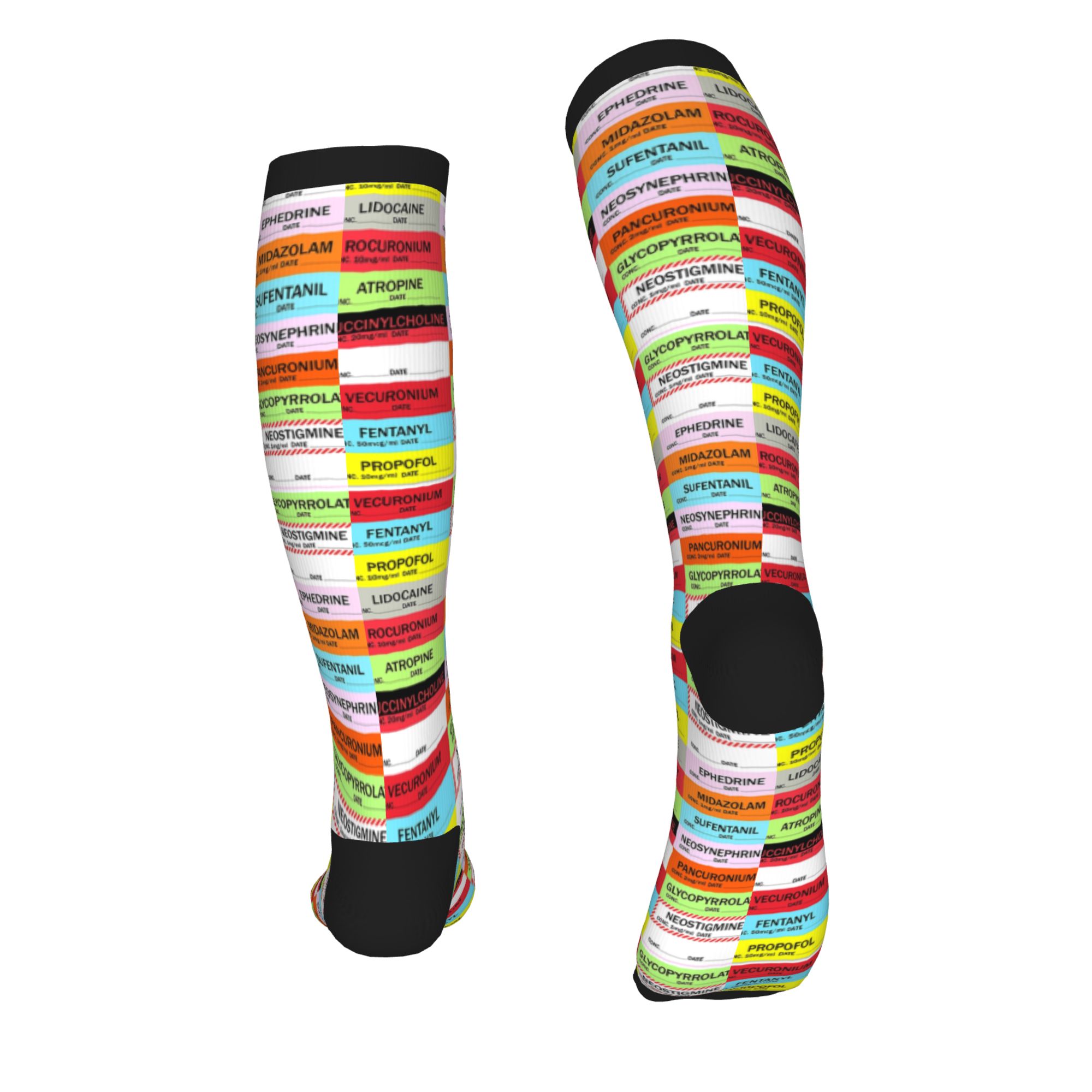 Novelty Printed Anesthesia Med – обзор и цена Compression Sock Medical