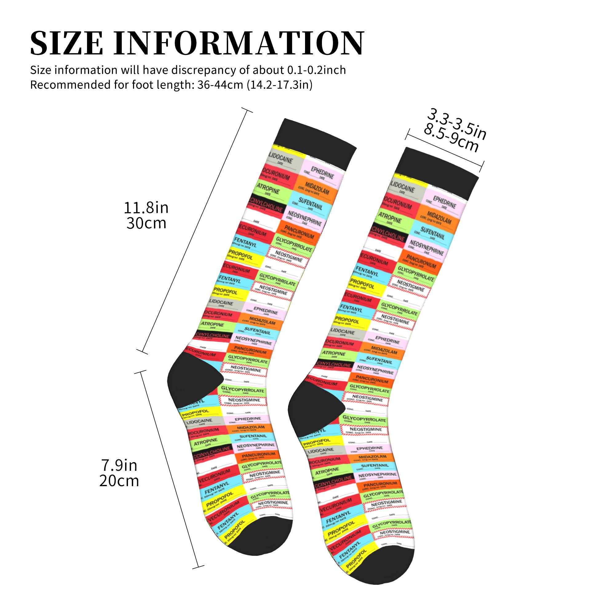 Novelty Printed Anesthesia Med – обзор и цена Compression Sock Medical