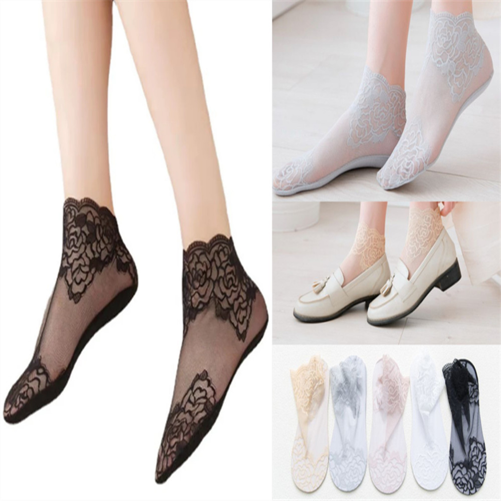 woman Lace rose thin socks Loa – обзор и цена Invisibility Sock Loafer
