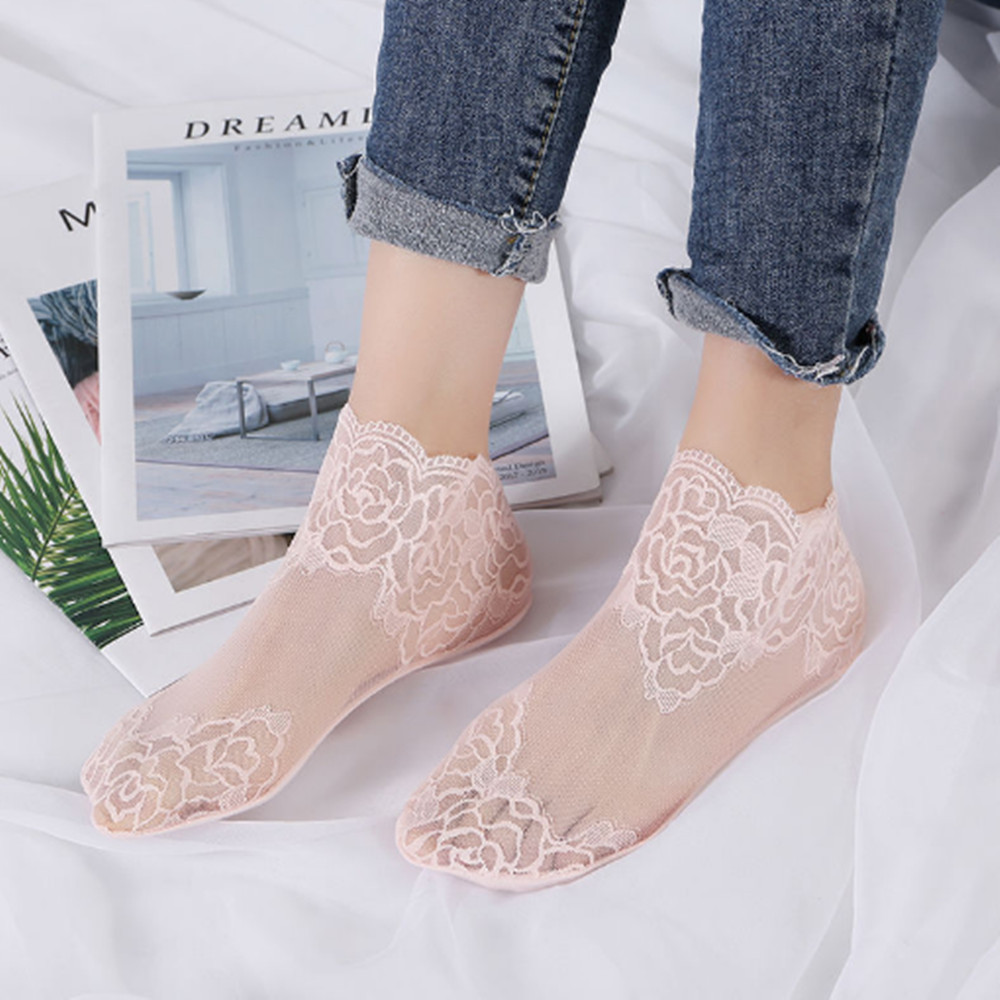 woman Lace rose thin socks Loa – обзор и цена Invisibility Sock Loafer