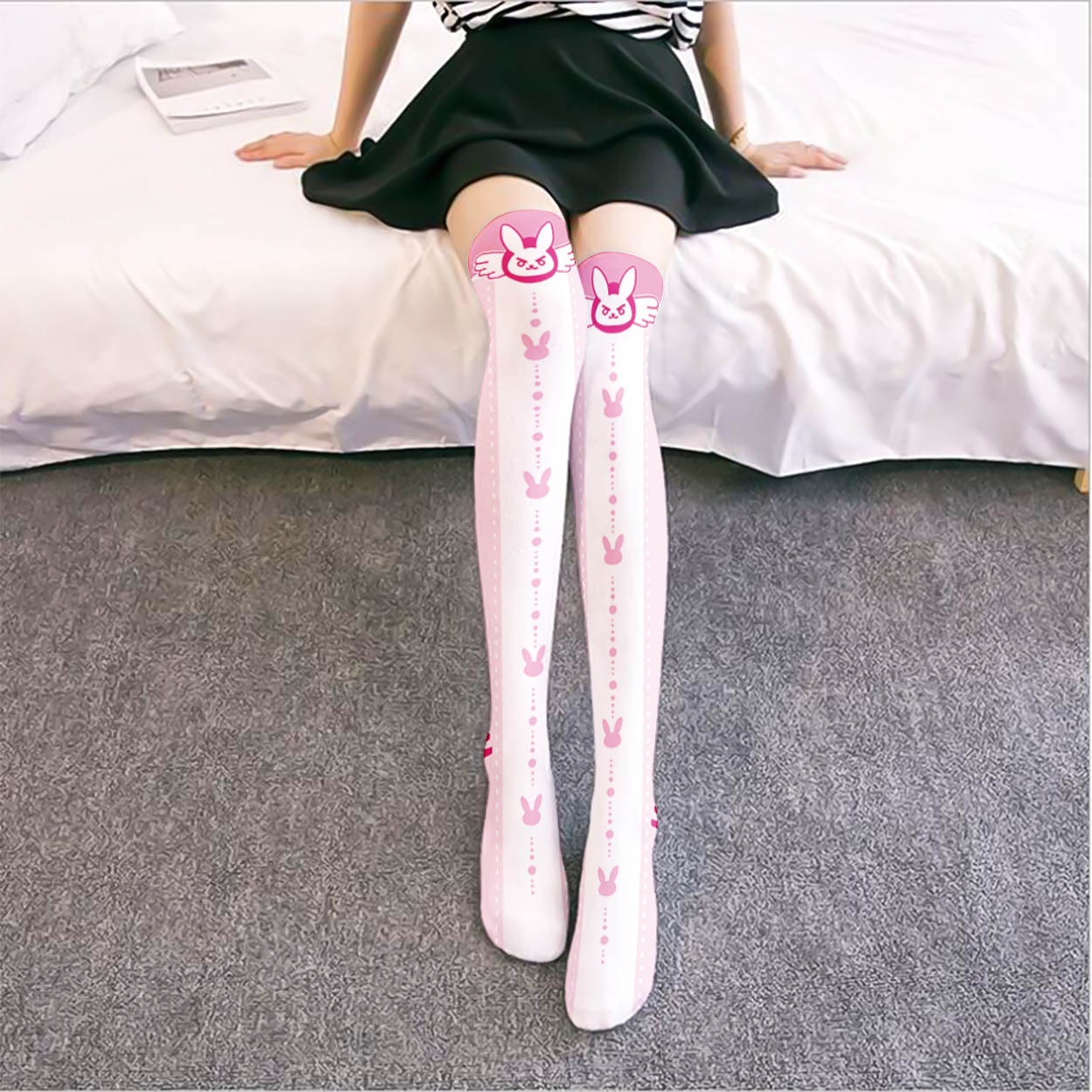 Game OW D.Va Cartoon Printed K – обзор и цена Silk Sock Bamboo