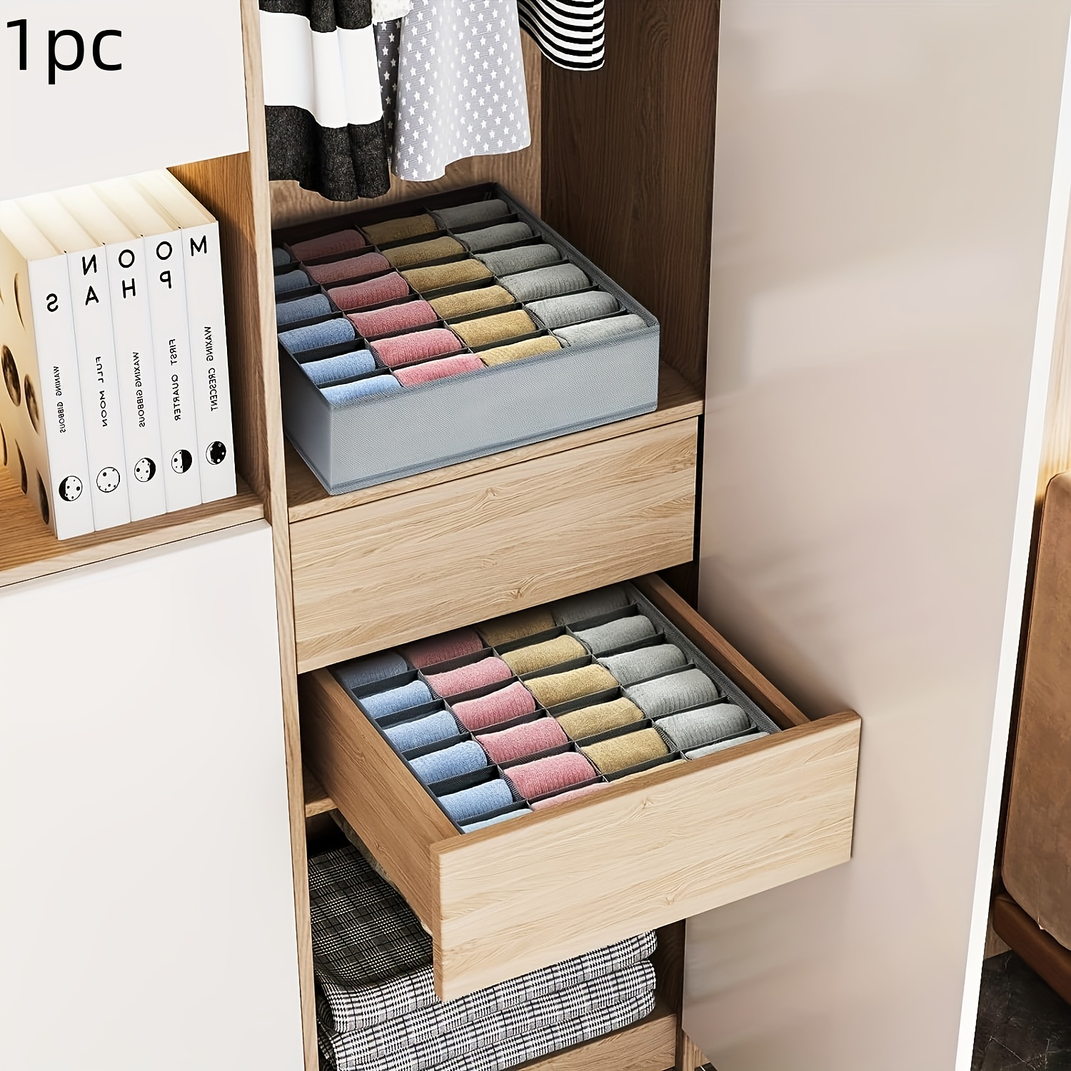 24-Compartment Fabric Drawer O – обзор и цена Sock Organizer Tray