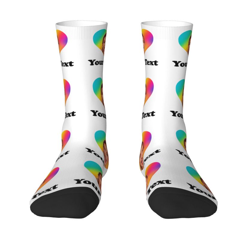 Personalized Photo Text Custom – обзор и цена Dress Sock Men