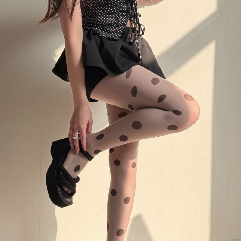 Retro Polka Dot Sheer Tights f – обзор и цена Tights Pantyhose Sheer