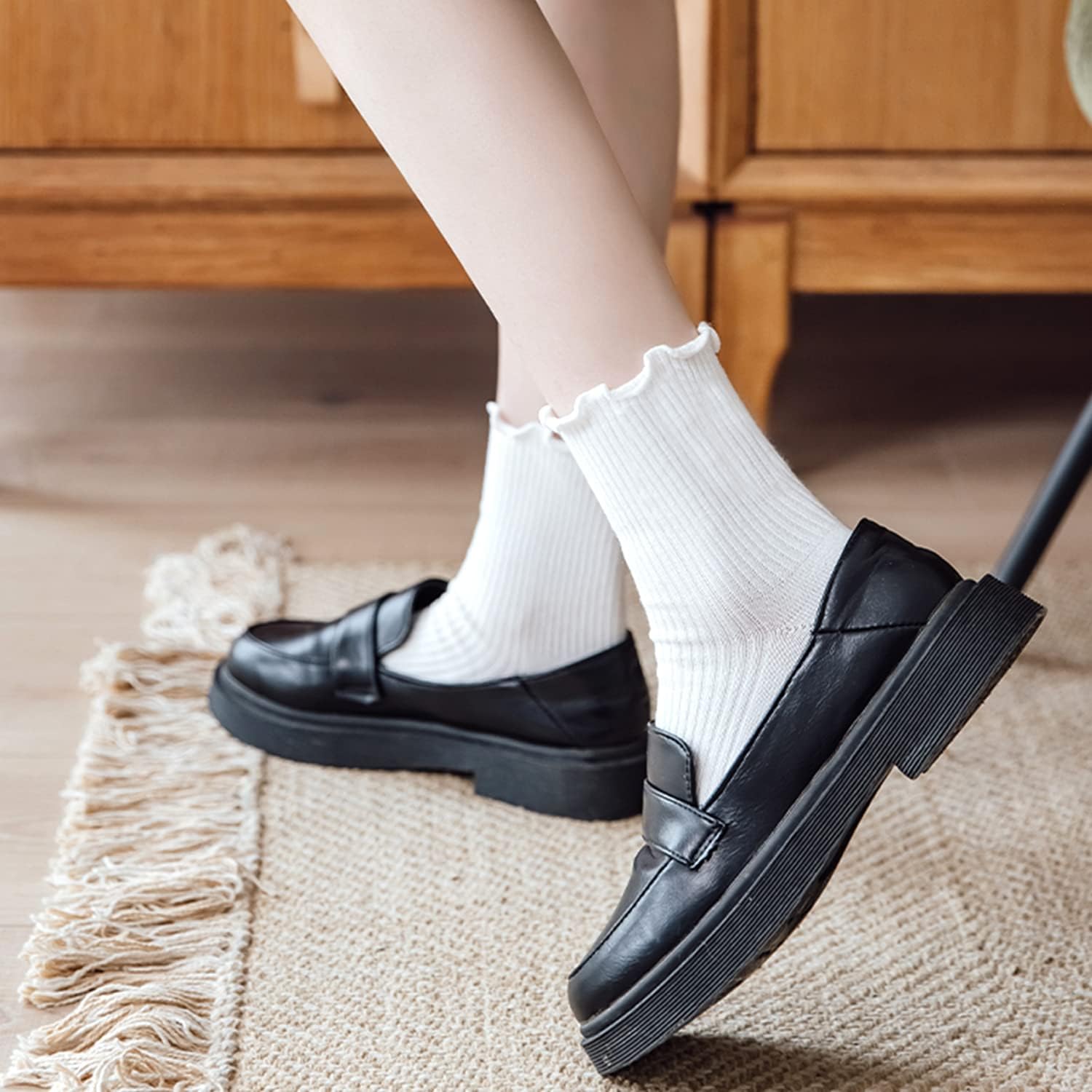 Women's Ruffle Turn-Cuff Casua – обзор и цена Cotton Crew Sock Pack