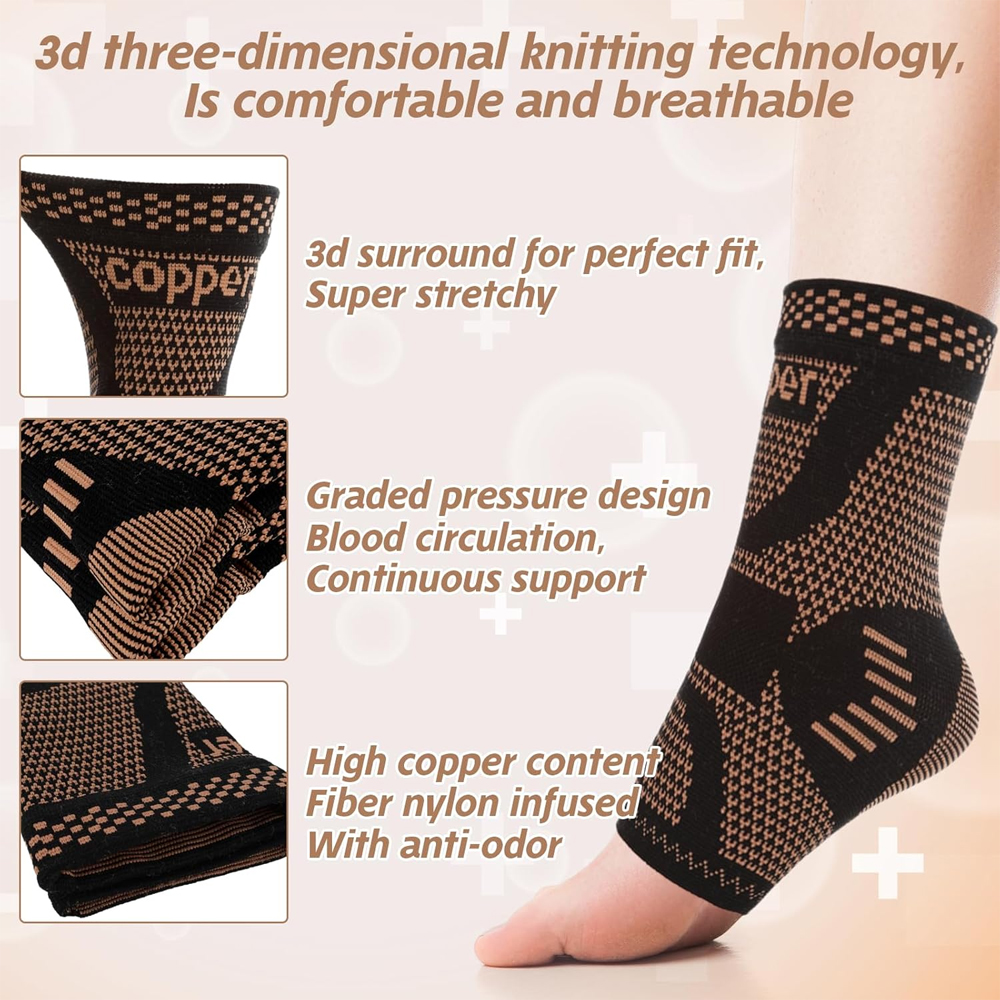 2PCS Copper Ankle Brace Suppor – обзор и цена Ankle Brace Sock