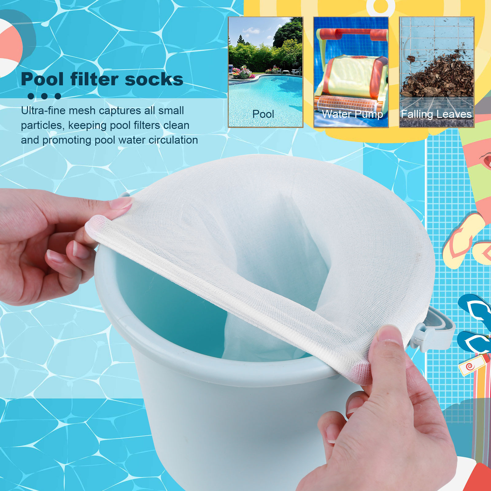100-5PCS Pool Skimmer Socks El – обзор и цена Sock Organizer Tray