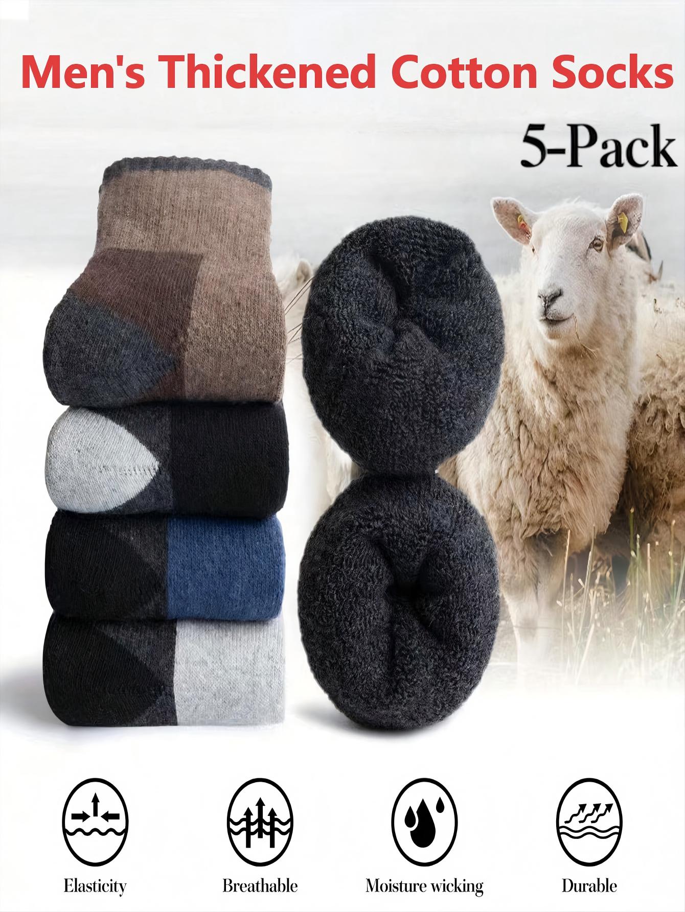 Men’s Thick Crew Socks 5-Pack, – обзор и цена Cotton Crew Sock Pack