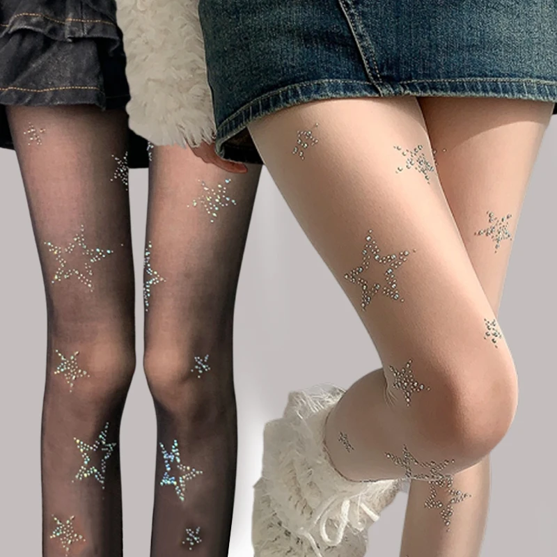 Y2k Star Diamond Rhinestone Fi – обзор и цена Fishnet Stocking Women