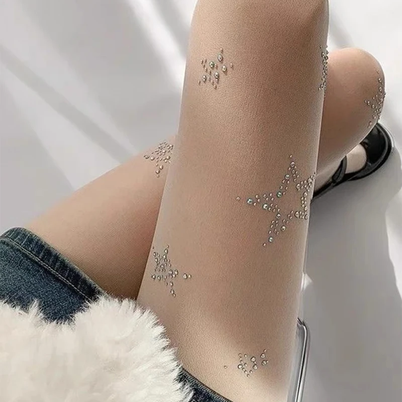 Y2k Star Diamond Rhinestone Fi – обзор и цена Fishnet Stocking Women