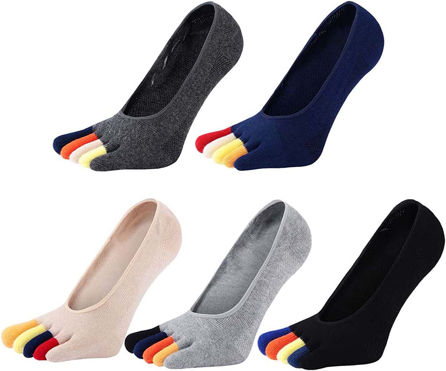 5 Pairs Colorful Loafer Socks  – обзор и цена Invisibility Sock Loafer