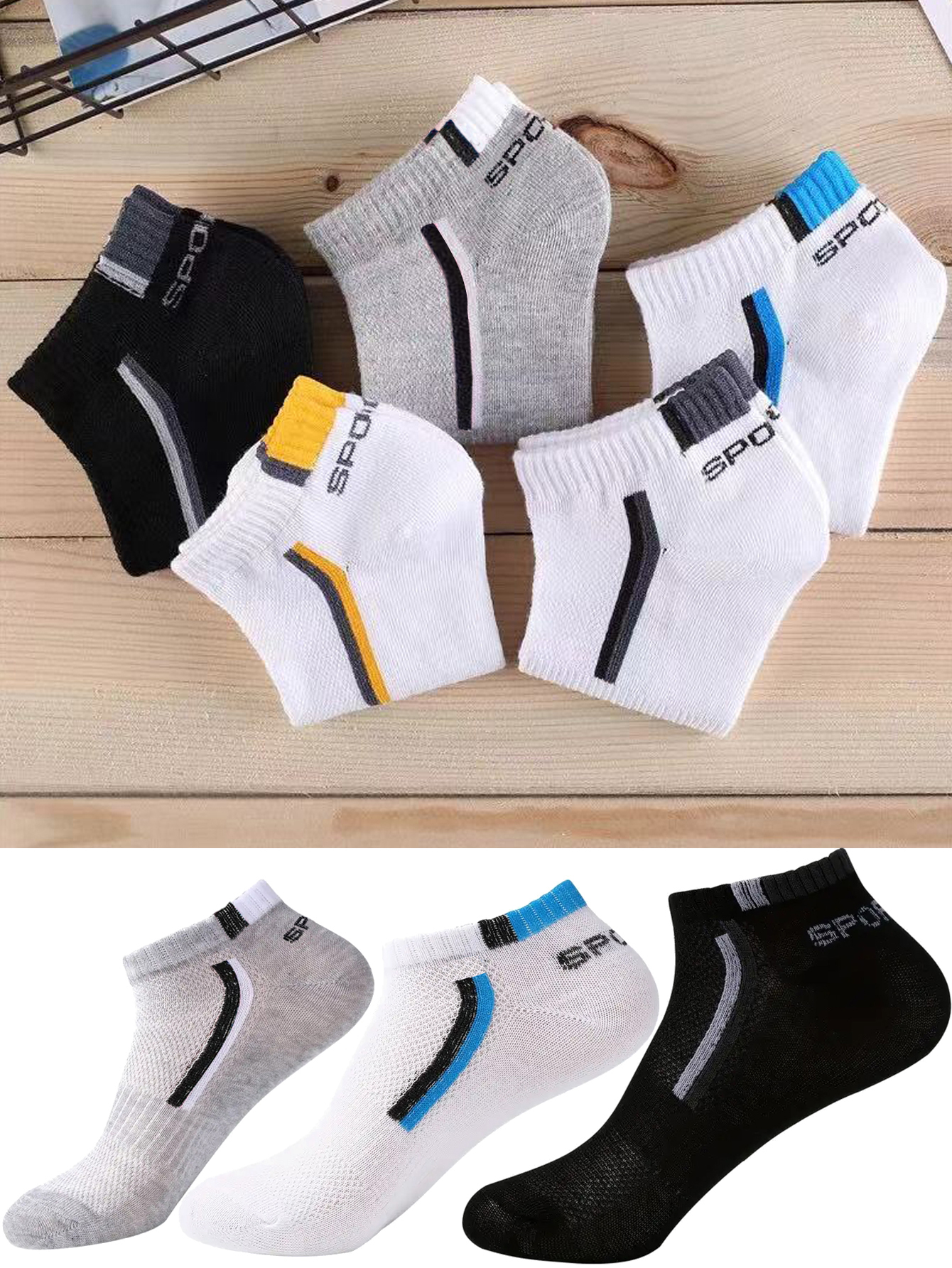 5/10/40Pair Men's Anti-Slip An – обзор и цена Ankle Sock Low Cut
