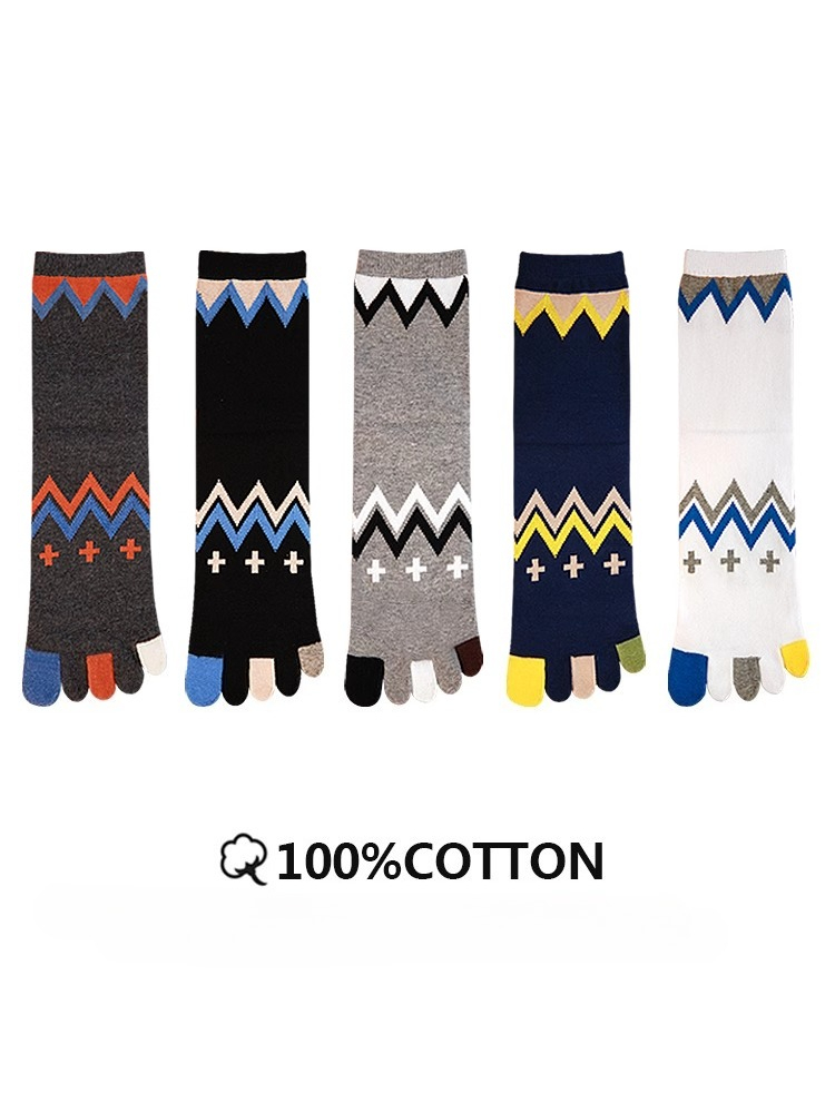 5 Pairs Four-season Pure Cotto – обзор и цена Toe Sock Split
