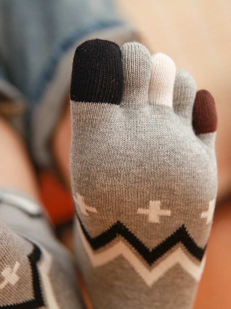 5 Pairs Four-season Pure Cotto – обзор и цена Toe Sock Split