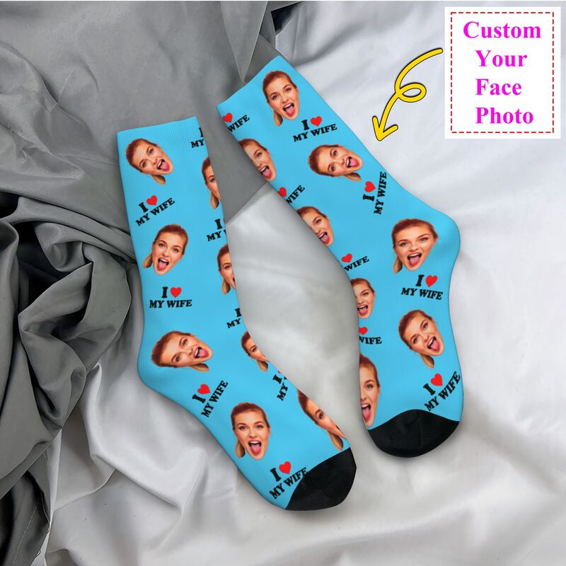 I Love My Wife Personalized Fa – обзор и цена Dress Sock Men