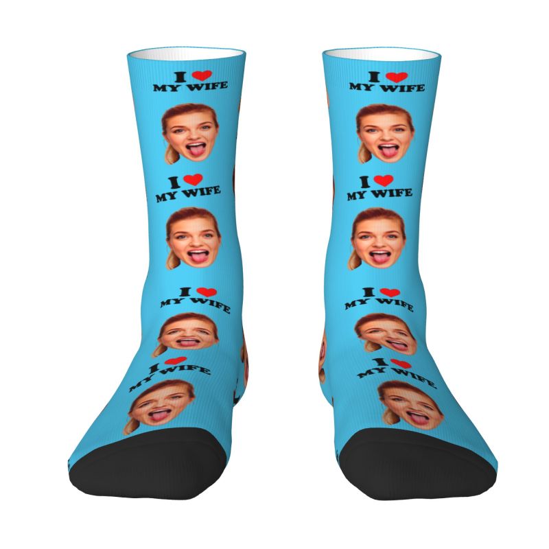 I Love My Wife Personalized Fa – обзор и цена Dress Sock Men