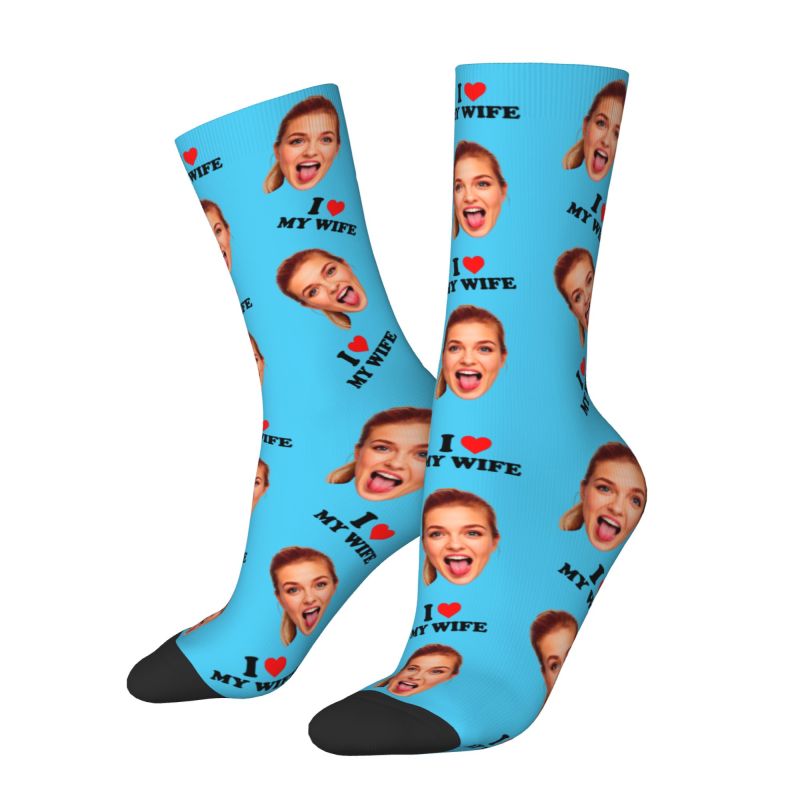 I Love My Wife Personalized Fa – обзор и цена Dress Sock Men