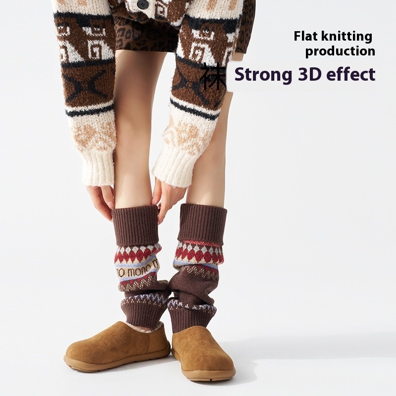 ​Fair Isle Knitted Leg Warmers – обзор и цена Boot Sock Slouchy