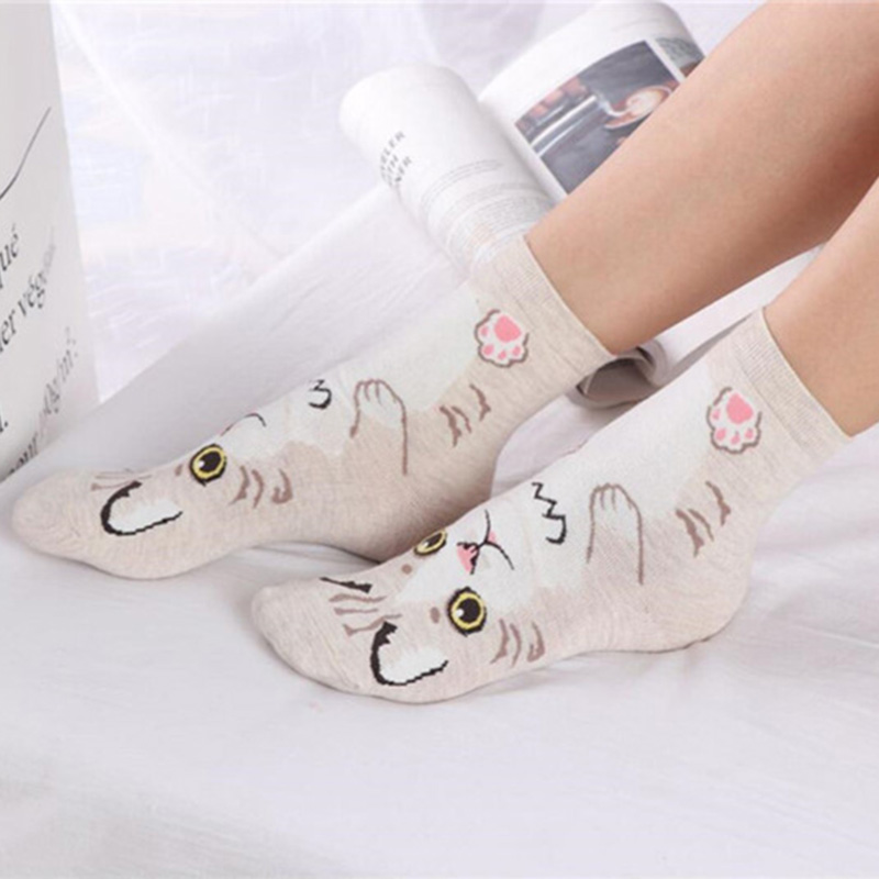 5 Pairs/pack Funny Cartoon Dog – обзор и цена Cotton Crew Sock Pack