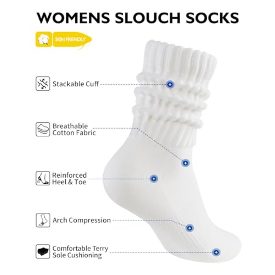 CLOSEMATE Womens Scrunch Crew  – обзор и цена Boot Sock Slouchy
