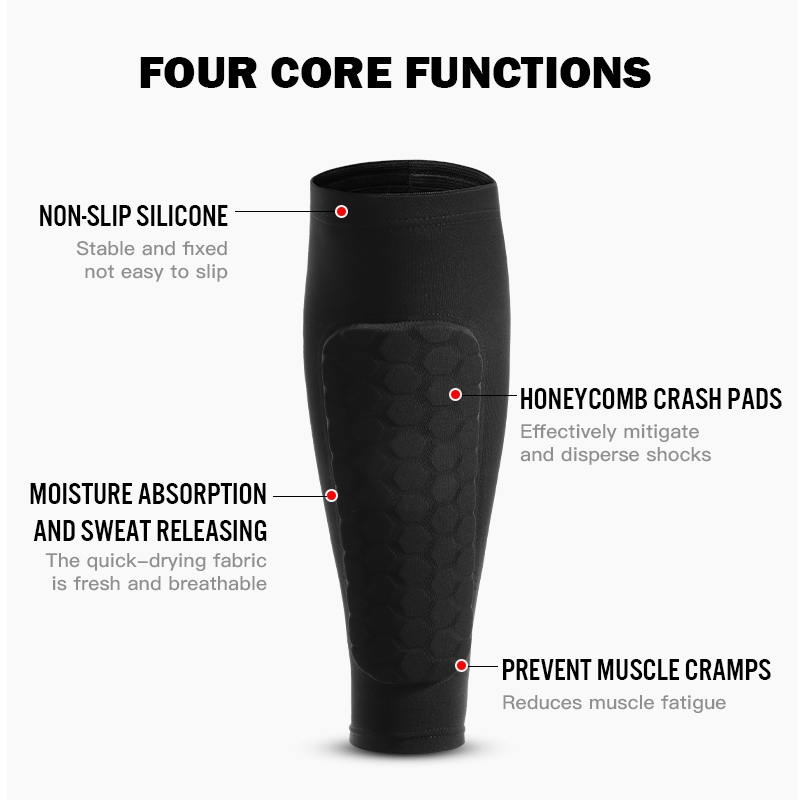 1Pcs Football Shin Guard Socks – обзор и цена Compression Sleeve Calf
