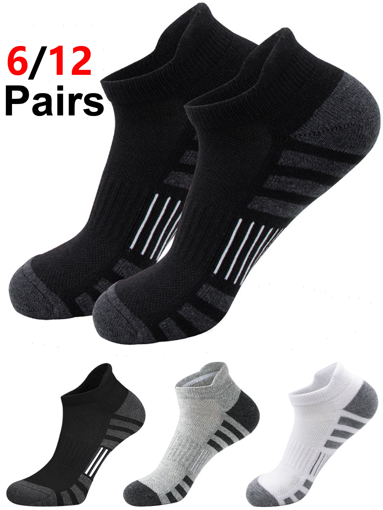 6/12 Pairs Cushioned Breathabl – обзор и цена Athletic Sock Cushion