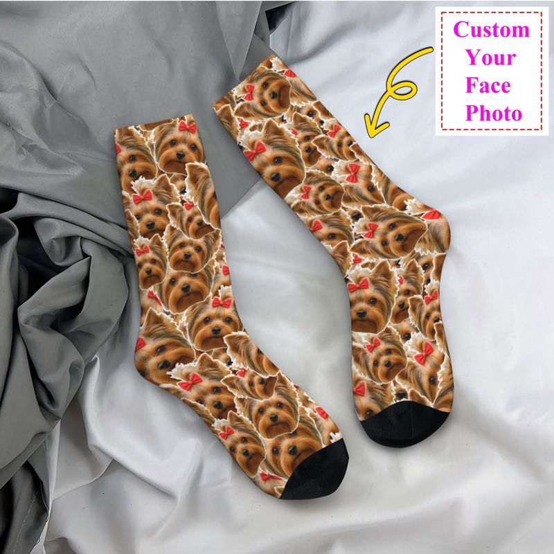 Cute Mens Personalized Dog Fac – обзор и цена Dress Sock Men