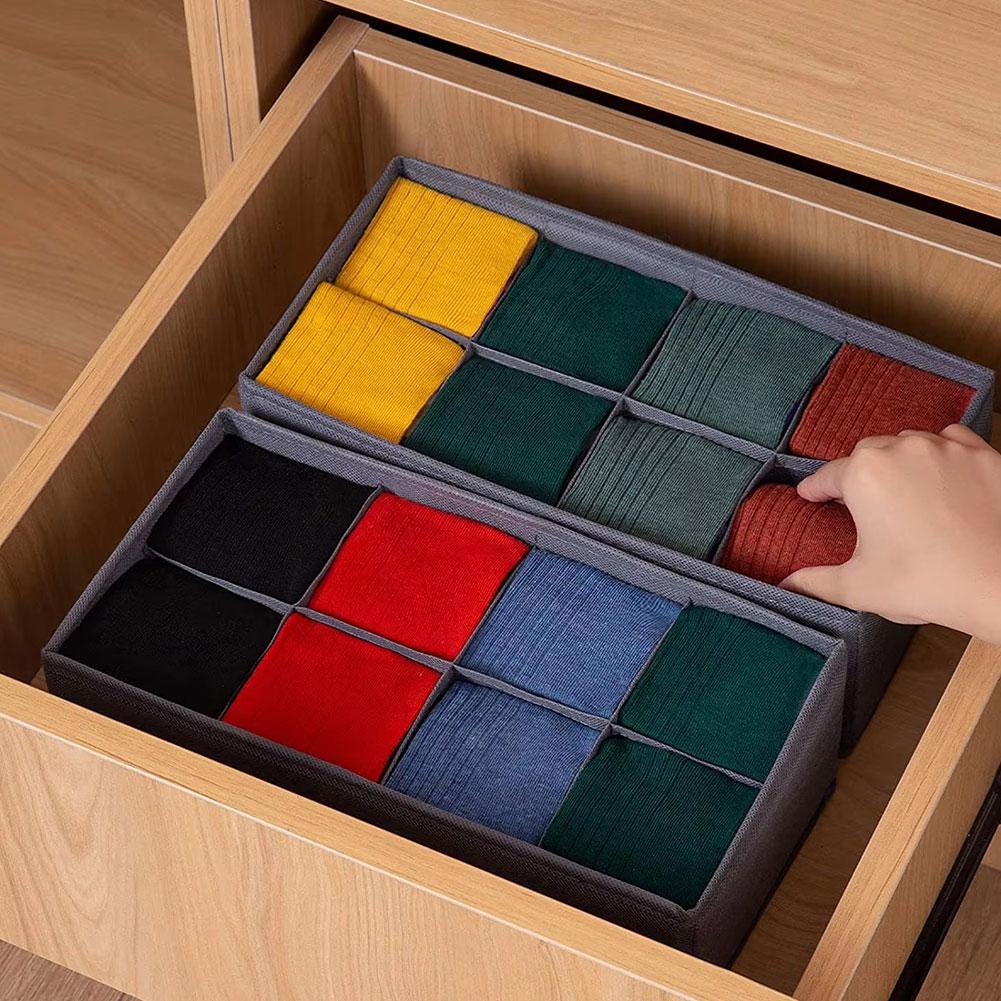 6/7/8/24 Grids Foldable Fabric – обзор и цена Sock Organizer Tray