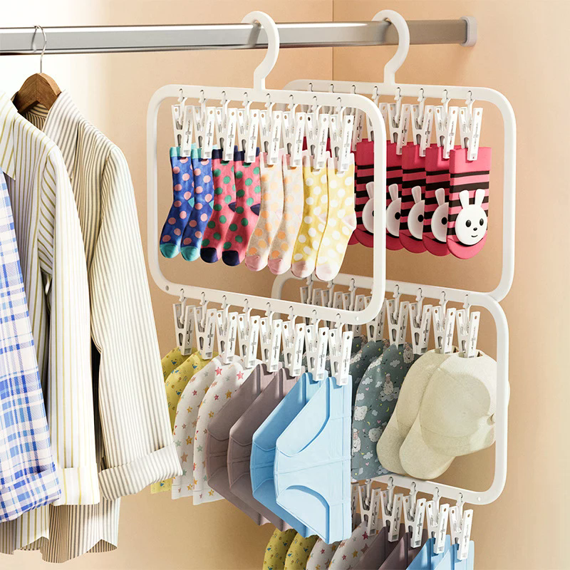 Multi-clip Sock Drying Rack Mu – обзор и цена Sock Organizer Tray