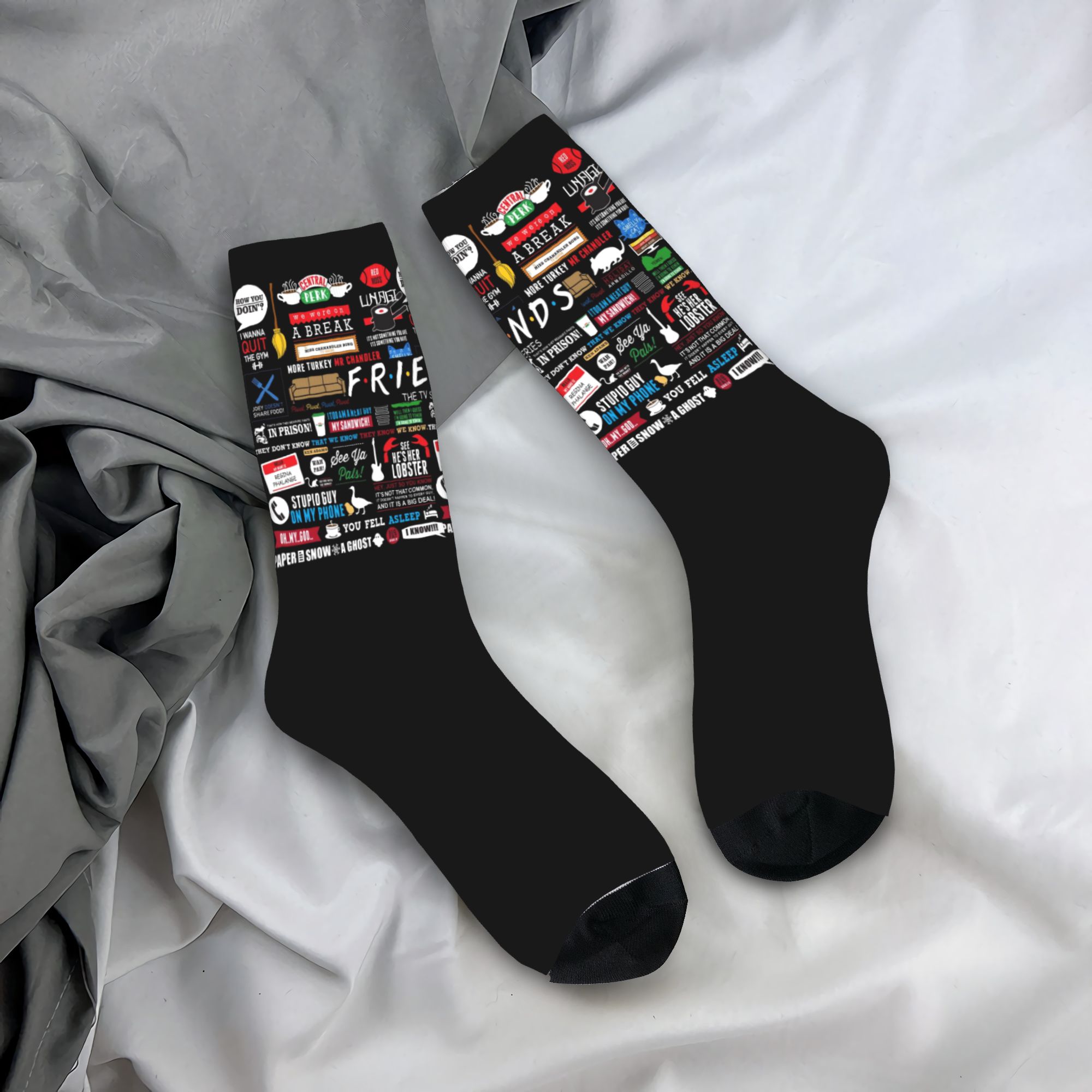 Custom Cute Funny TV Show Frie – обзор и цена No Show Sock Women